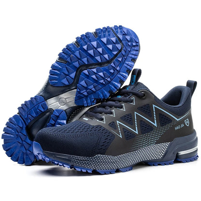 Fashion Safety Shoes Men Steel Toe Sneakers Puncture Proof Breathable Work Safety Boots Man Comfy Work Shoes Male Security Boots