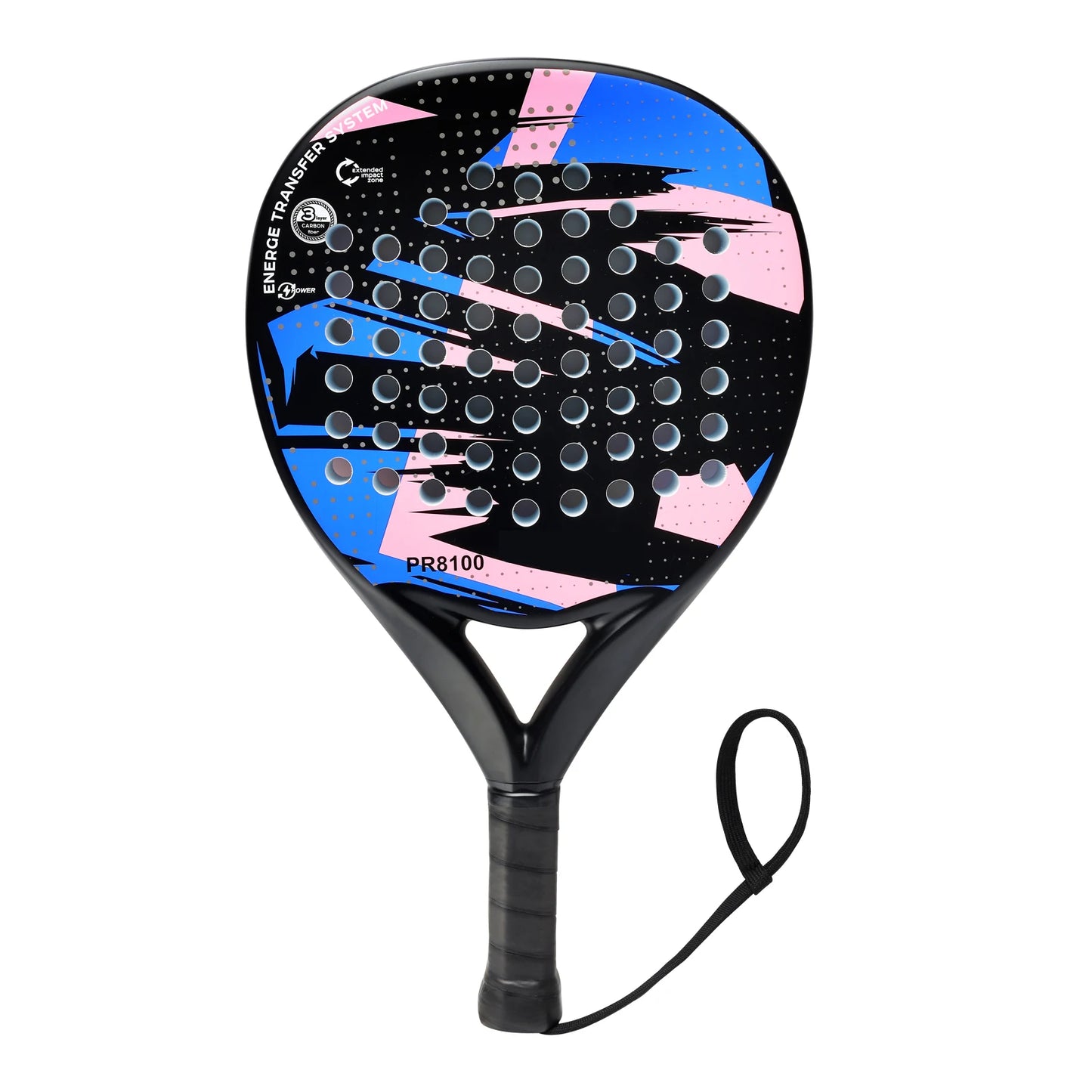 Padel Racket Carbon Fiber Surface with EVA Memory Flex Foam Core Lightweight Padel Racquet