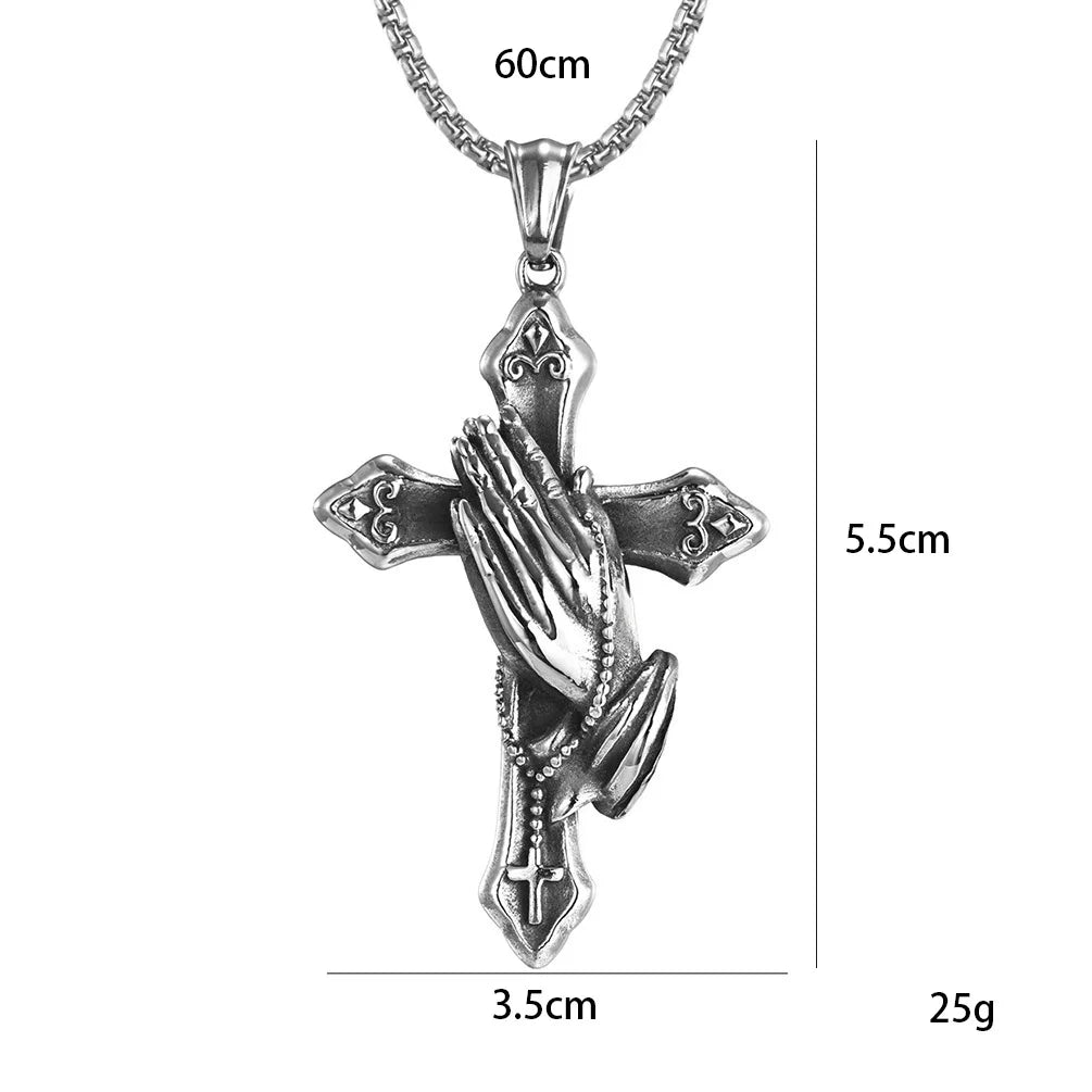 Summer Black Rhinestone Cross Jesus Pendant Choker Necklace for Women Punk Vintage Double Layers Chain 2025 Neck Boho Jewelry