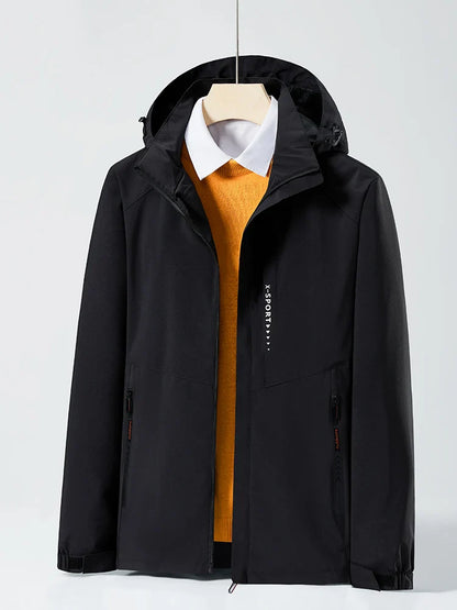 Spring Autumn Casual Jacket Men/Women Outdoor Waterproof and Windproof Hooded Windbreaker Coats