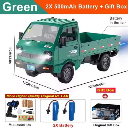 Neues ferngesteuertes Auto KF21 1:16, 2,4 GHz, simuliert Drift- und Kletter-Trucks mit Sprühnebel und LED-Leuchten, Spielzeug für Kinder und Jungen, Geschenk 