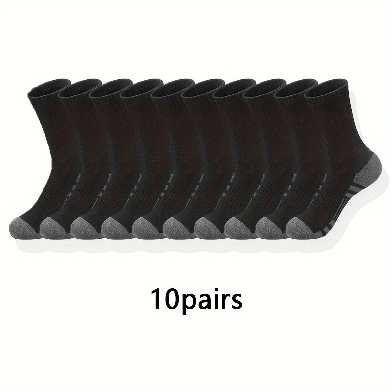 10/20/30 Pairs Ultra Soft Breathable Men Classic Crew Socks Comfy Casual Unisex Socks For Outdoor Wearing