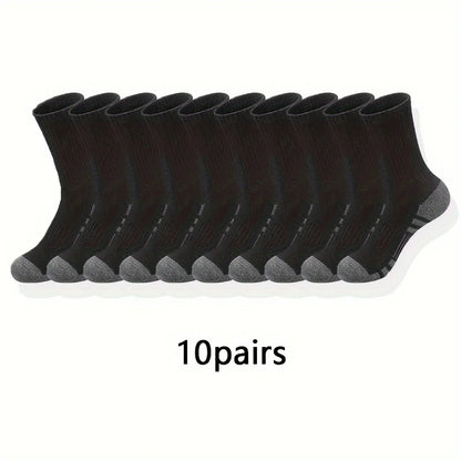 10/20/30 Pairs Ultra Soft Breathable Men Classic Crew Socks Comfy Casual Unisex Socks For Outdoor Wearing