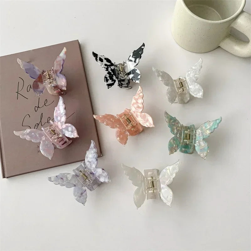 Acetate Butterfly Hair Claw Colorful French Style Hair Styling Tools Accessories Retro Elegant Hair Clamps Women Sweet Hairpins