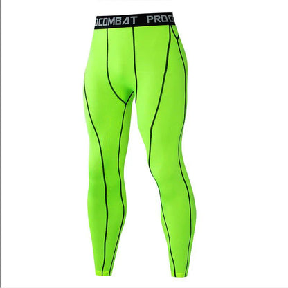 2025 Men's High Elasticity Fitness Speed Drying Running Tight Feet Basketball Competition Training Yoga Primer Colorful Pants
