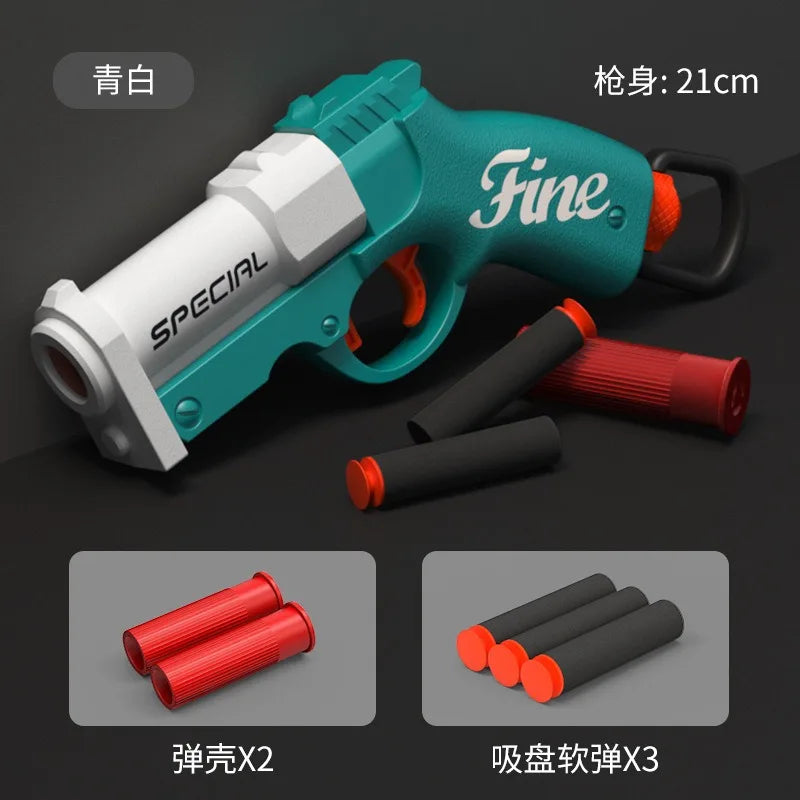 Mini S686 Shell Throwing Soft Bullet Launcher Toy Gun Airsoft Foam Bullet Blaster CS Outdoor Weapon Children Pistol