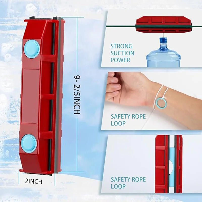 Double Sided Glass Brush Magnetic Glass Wipe Household Double-layer Hollow Glass High-rise Window Artifact Cleaning Tools 3-30mm