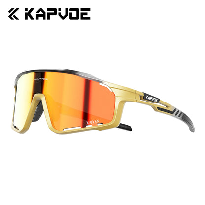 Kapvoe UV400 Cycling Sunglasses Men MTB Sport Glasses Outdoor Hiking Camping Goggles Women Road Bike Bicycle TR90 Frame 2023