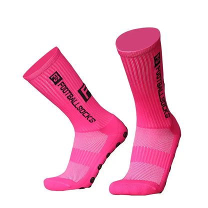 3/1Pair New Style FS Football Socks Round Silicone Suction Cup Grip Anti Slip Soccer Socks Sports Men Women Baseball Rugby Socks