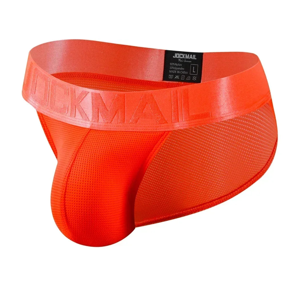Sexy Man's Underwear Briefs Underpants Nylon Mesh Quick Dry Men's Briefs Bikini Slip Men's Tanga Briefs Nylon  SPANDEX