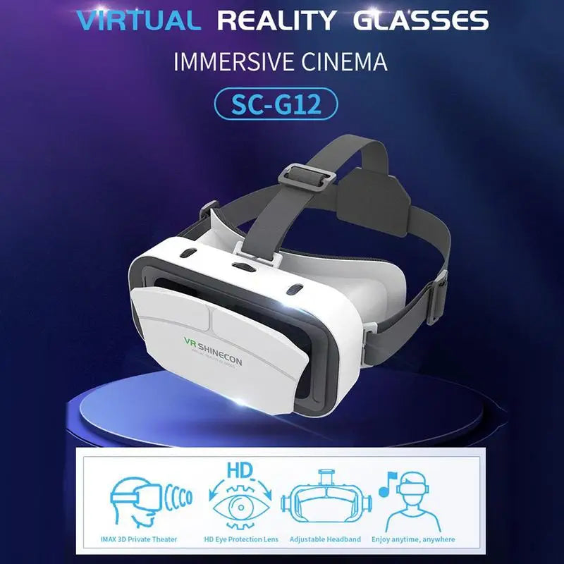 For Ios Androids Smartphone G12 Vr Glasses Portable 3d Virtual World Vr Virtual Reality 3d Glasses  For 4.5-7.0 Inch Cell Phone