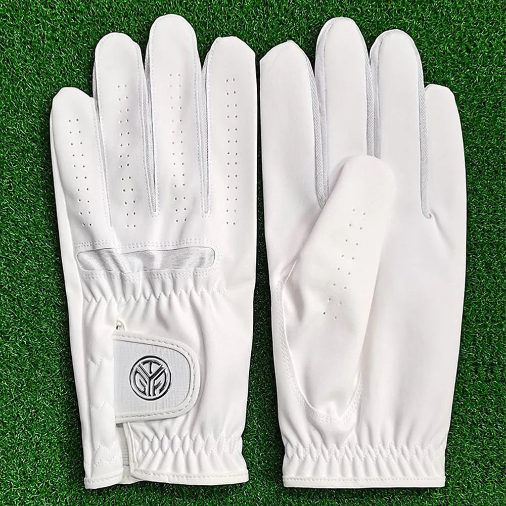 1 Pc Men's Golf Gloves Left Right Hand Women Soft Ultra-fiber Cloth Breathable Wear-resistant Golf Gloves Sports Gloves