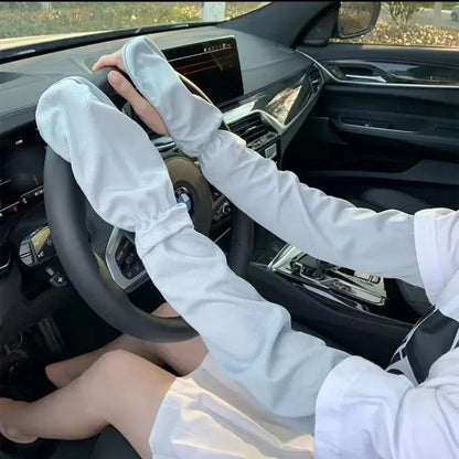 Ice Anti-sunburn Sleeve Summer UV Solar Arm Sleeves Women's Driving Sun Protection Long Sleeve Anti-UV Cycling Sleeves Loose