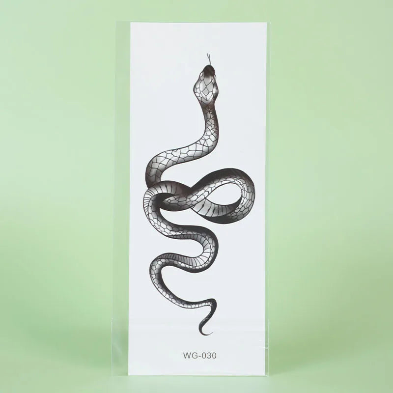 1Pc Snake Temporary Tattoo Sticker, Long-lasting and Waterproof, Realistic Fake Tattoos for Man and Women, For Arm, Leg.
