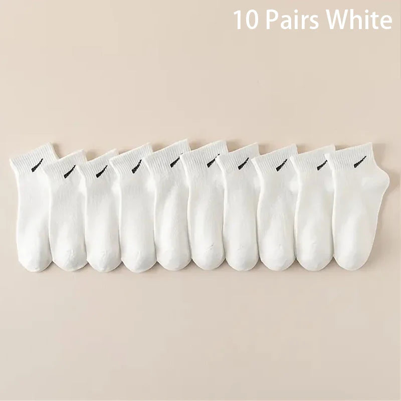 5/10/20/30 Pairs Women/Men Boat Socks Invisible Low Cut Silicone Summer No-show Ankle Socks Solid Color Casual Breathable