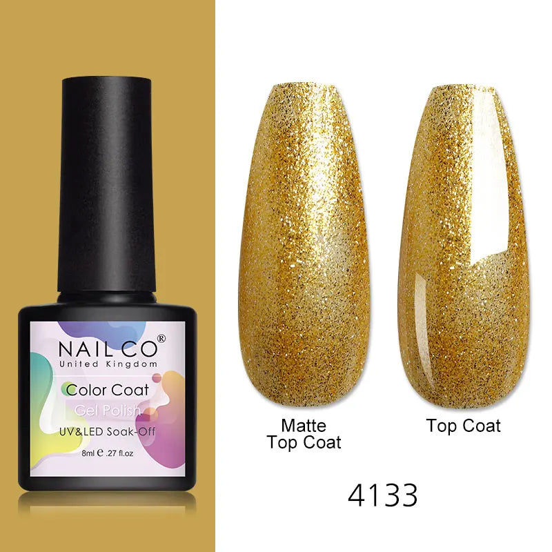 NAILCO 131Colors Vernis Semi Permanent UV Varnish Gel Nail Polish Nails Art Gel Manicure TOP BASE Varnish Hybrid