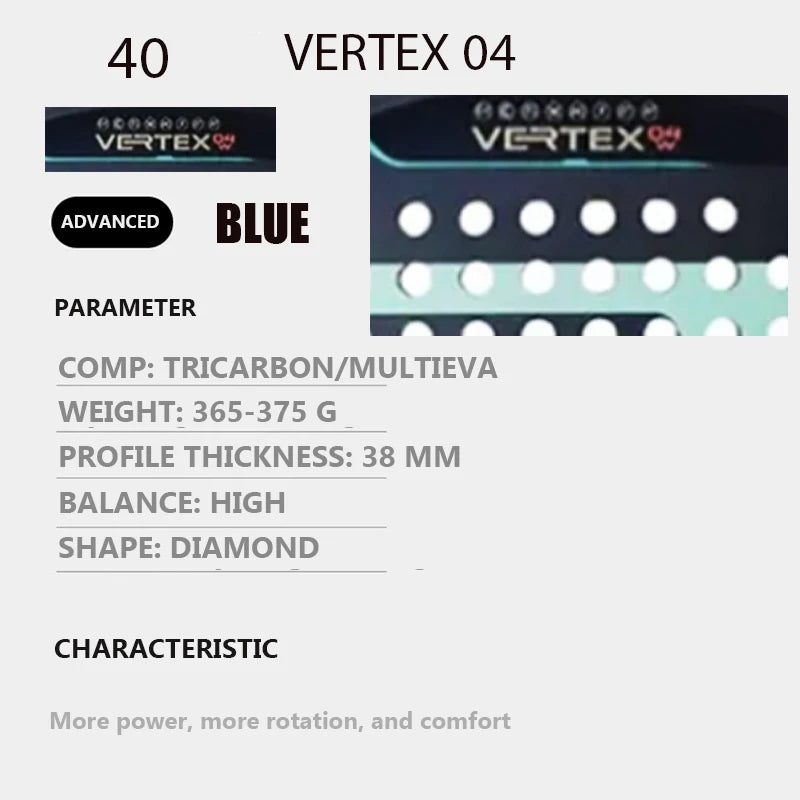 Professional Padel Tennis Racket Carbon Fibre Composite Diamond Shaped EVA Laminated Foam HPS Fengdong 3D SPIN Sports Racquet