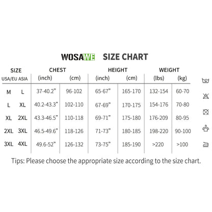 WOSAWE Men's Cycling Windbreaker Ultralight Reflective Windproof Jacket Men MTB Road Bike Wind Coat Long Sleeve Bicycle Clothing