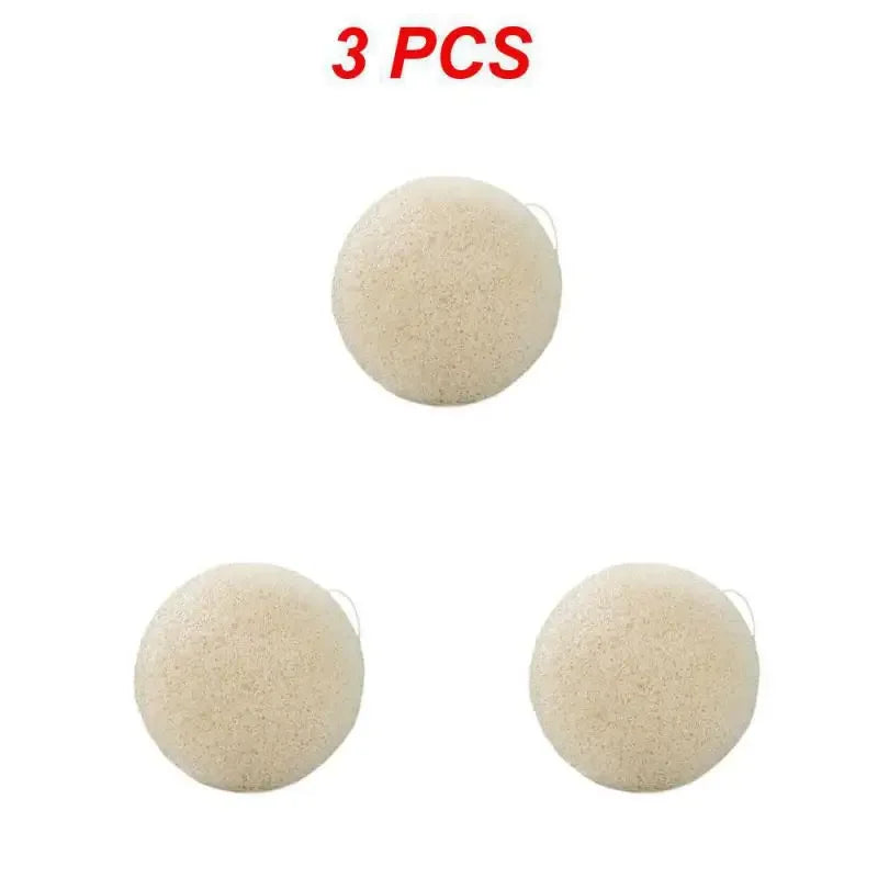 1/3/5/10PCS Konjac Sponge Beauty Essentials 100% Natural Konjac Puff Facial Pore Cleaner Washing Sponge Face Skin Care Tools