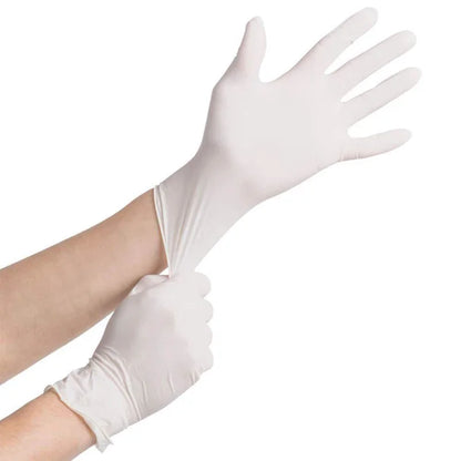 20/50/100PCS Disposable White Nitrile Gloves Household Cleaning Gloves Kitchen Cooking Tattoo Pet Tools Waterproof Latex Free