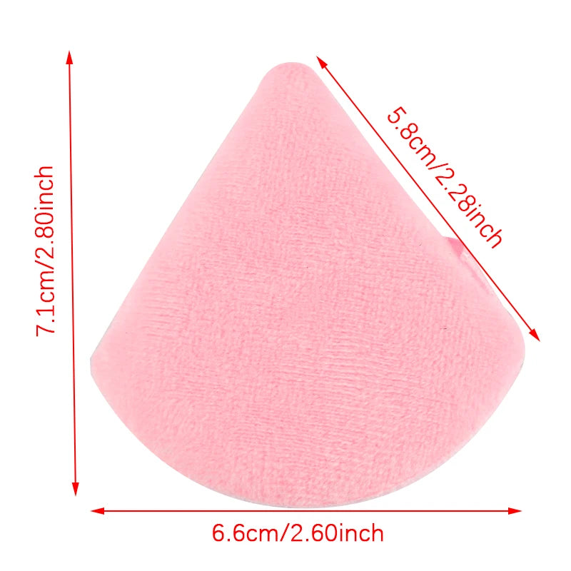 1/2/3/6Pcs Triangle Velvet Powder Puff Face Cosmetic Eye Beauty Makeup Tool Reusable Sponge Washable Mini Powder Puff Accessorie