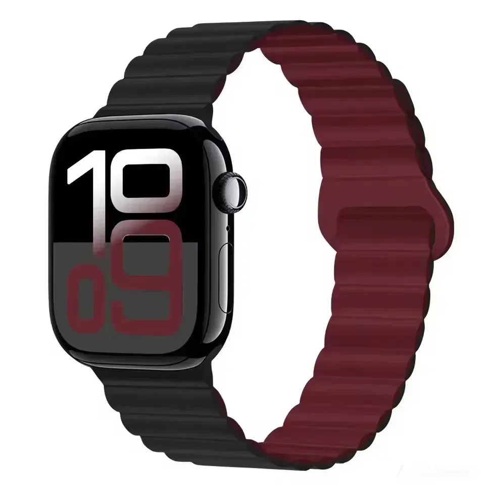 Magnetic Strap For Apple Watch Bands 46mm 42mm 49mm 45mm 44mm 41mm Silicone Sport Bracelet iWatch Series ultra 10 9 8 7 6 5 SE