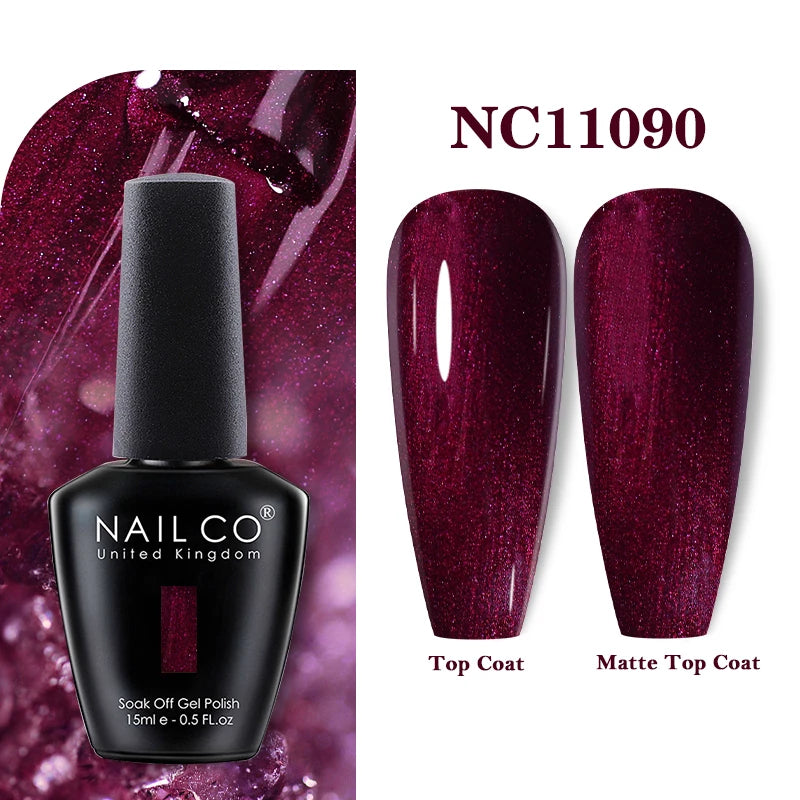 NAILCO 131Colors Vernis Semi Permanent UV Varnish Gel Nail Polish Nails Art Gel Manicure TOP BASE Varnish Hybrid