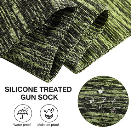 Silicone Treated Gun Socks Flexible Design Knit Hunting Shooting Socks for Rifles Scopes Pistol Grips Hunting Accessories