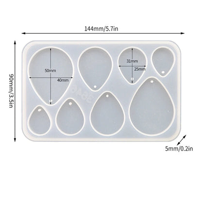 Geometric Earring Pendant Silicone Mold Round Epoxy Resin Mould For DIY Ornaments Keychain Necklace Charms Epoxy Resin Crafts