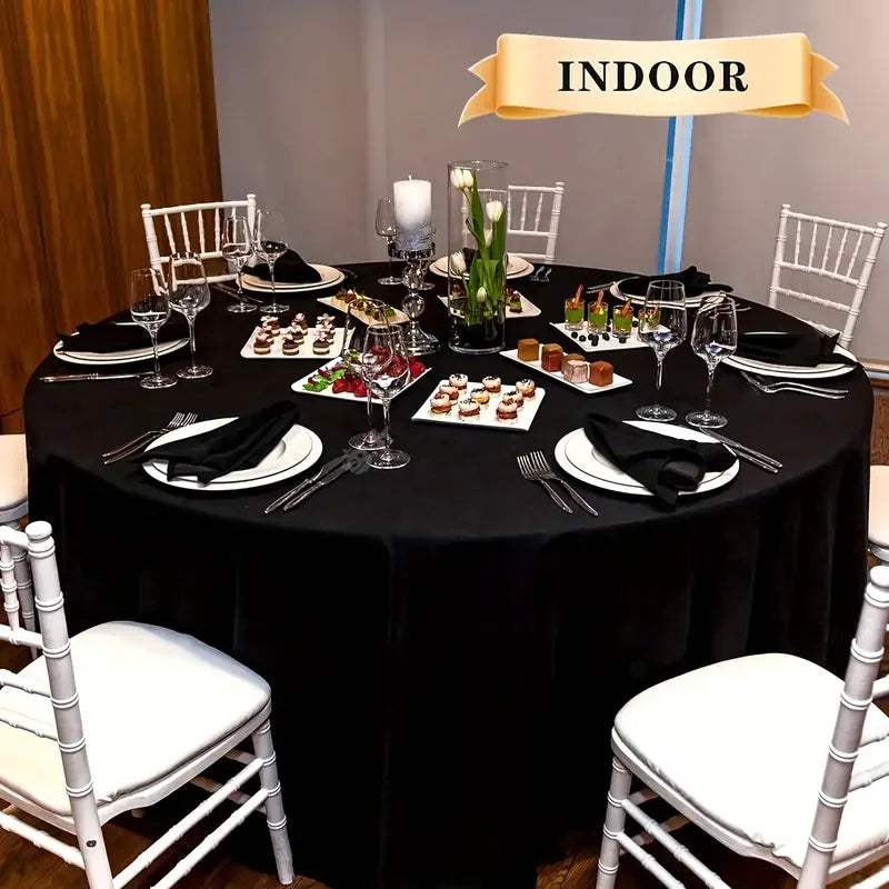 1pcs, 63in/71in/86.6in, Thickened round Tablecloth, Suitable for Hotel, Wedding Banquet, Home and Other Desktop Decoration