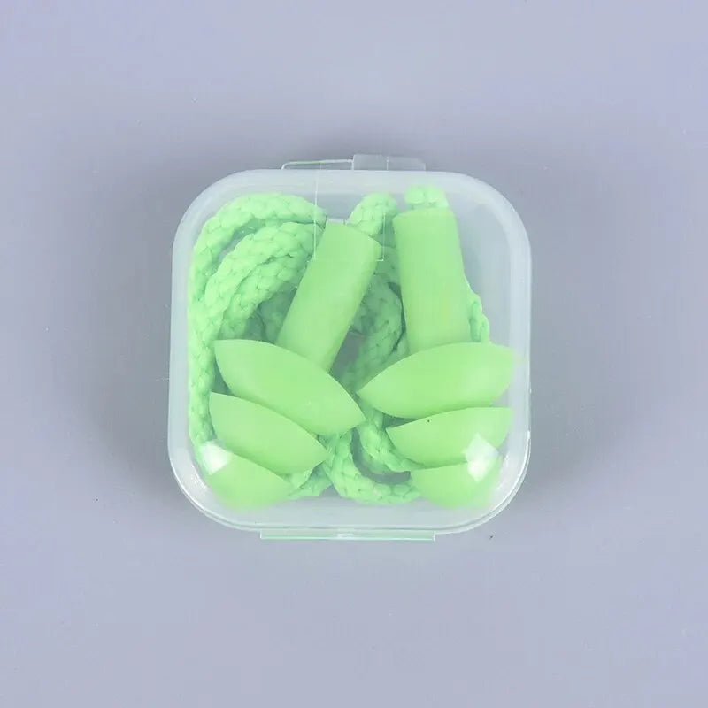 1 Pc Silicone Ear Plugs Sleep Earplugs Noise Reduction Swimming Earplugs With Rope For Diving Underwater Ear Plugs