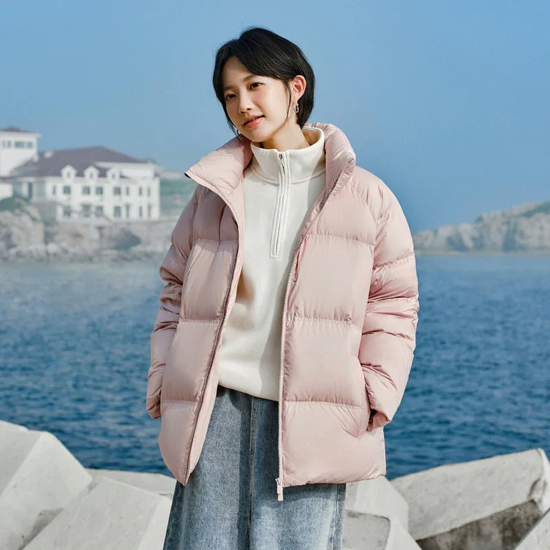 Semir Down Jacket Men Women 2024 Winter New Light Short Coat Three-Proof Thermal Puffer Coat Couple Top Trendy Down Jacket