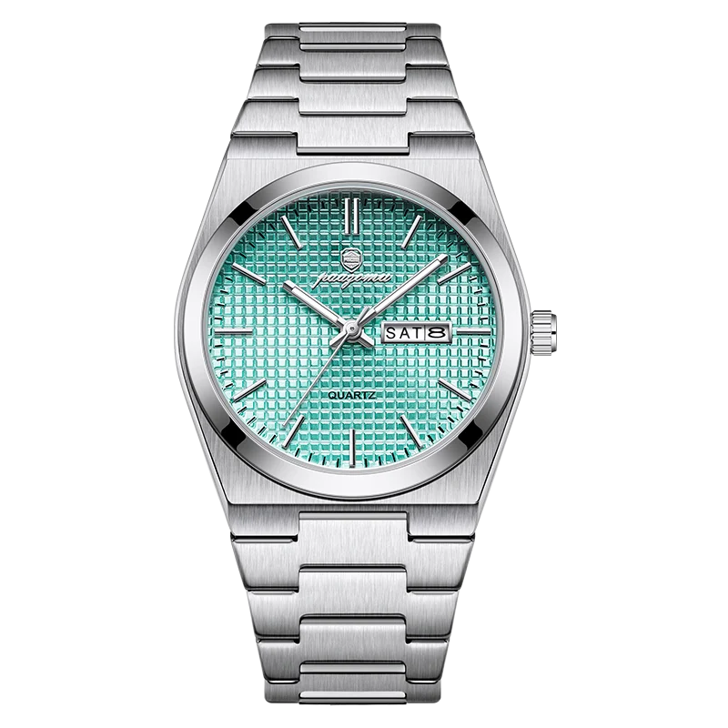 POEDAGAR Luxury Fashion Male Watch Stainless Steel Waterproof Luminous Men's Quartz Watches Casual Date Week Wristwatch For Men