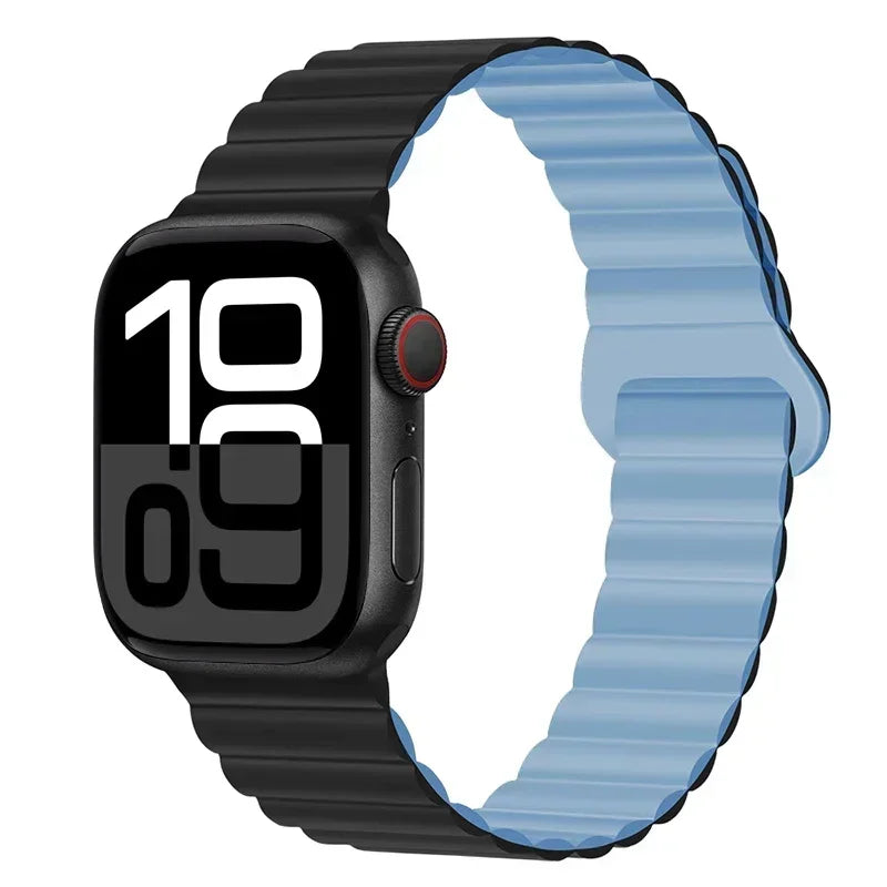 Magnetic Strap For Apple Watch Bands 46mm 42mm 49mm 45mm 44mm 41mm Silicone Sport Bracelet iWatch Series ultra 10 9 8 7 6 5 SE