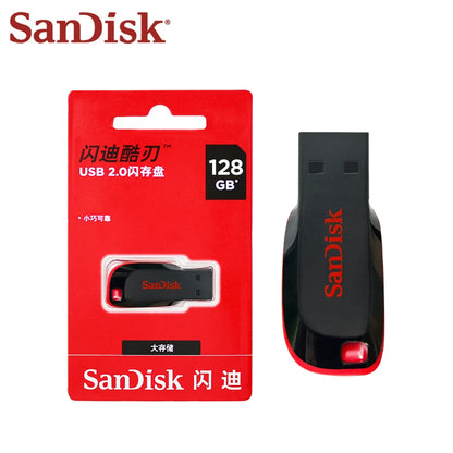 Original SanDisk Cruzer Blade USB Flash Drive 16GB 32GB Memory Stick 64GB 128GB Portable USB Storage Disk For Computer