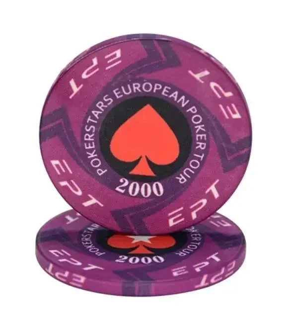 10 Pcs Portable Convenient Professional Sports Ceramic Chips Chess Poker Match Club Special Entertainment Equipment