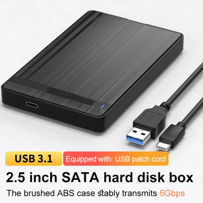 SATA to USB3.0/Typec HDD Enclosure Mobile Hard Drive Cases for SSD External Storage HDD Box With USB3.0/2.0 Cable ABS