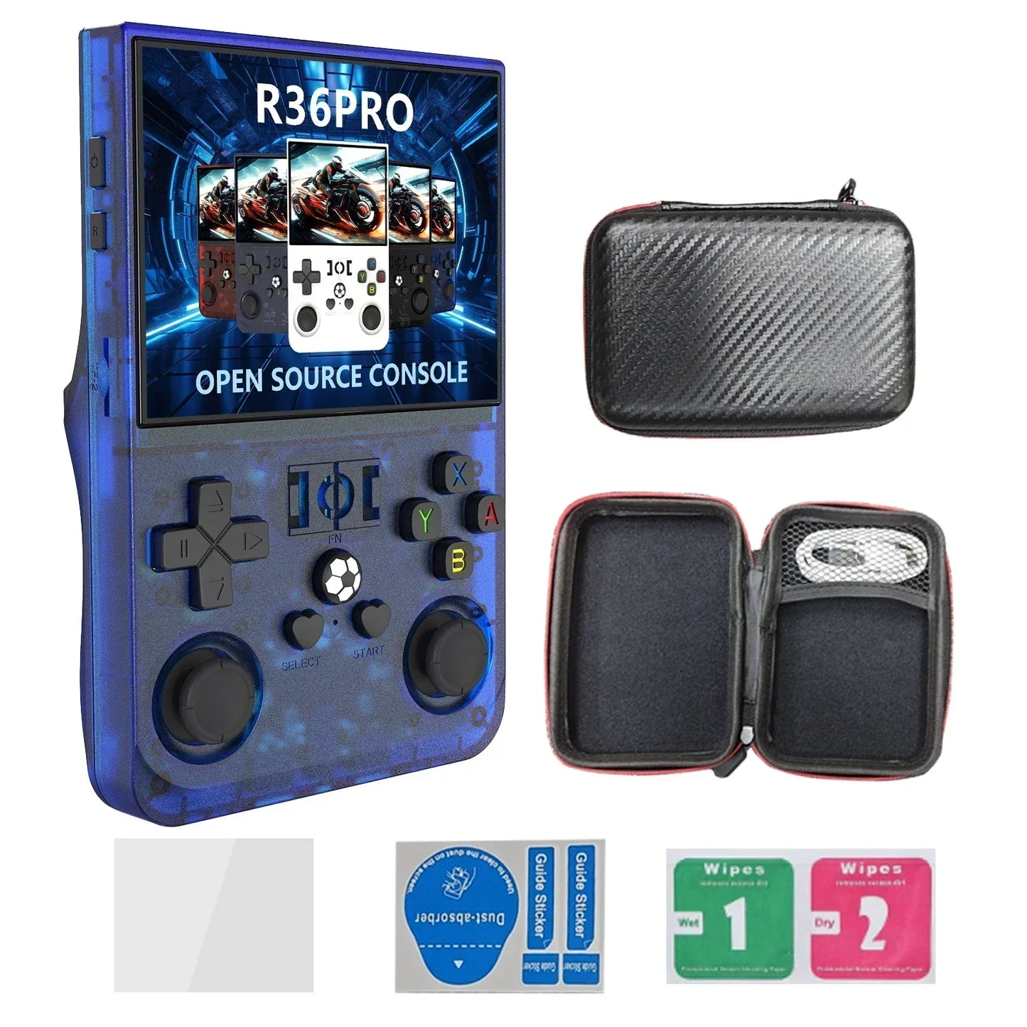 R36PRO Retro Handheld Game Console 64/128G Open Source 3.5 Inch IPS Screen Linux System Portable Pocket Video Player 30000+games