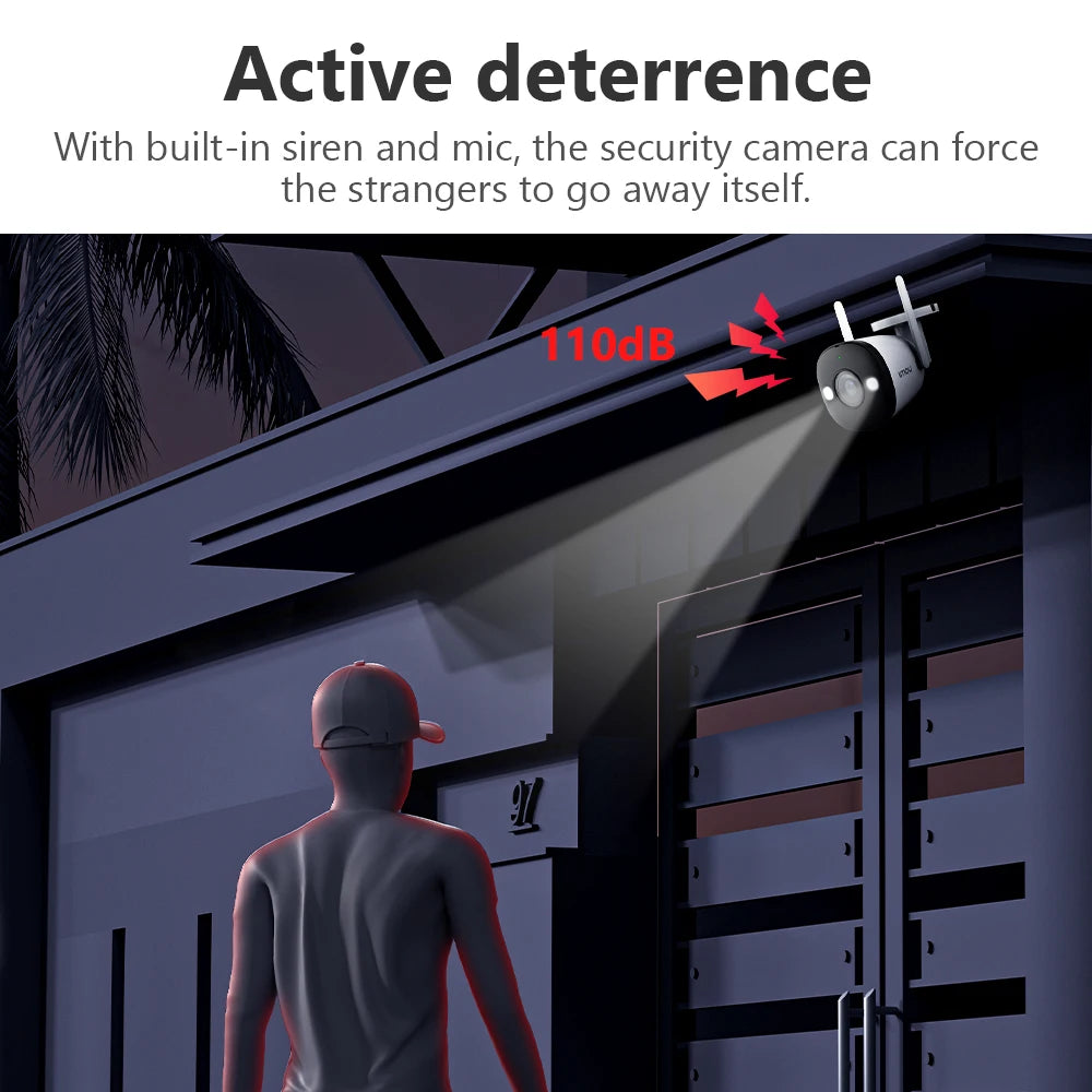 IMOU Bullet 2E 5MP 3K Built-in Spotlight Full Color WiFi Camera Outdoor IP67 Waterproof Home Security Human Detect IP Camera