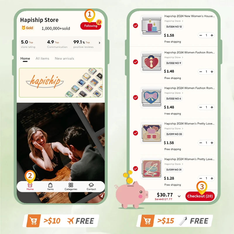 Hapiship 2024 Women's Jewelry 9mm Width Itanlian Elastic Star Heart Butterfly Charm Bracelet Fashion Stainless Steel Bangle ST-