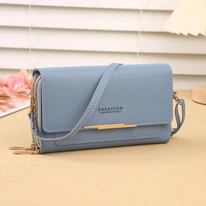 2024 New Women's Wallet Korean Multifunctional Shoulder Bag Mid-length Clutch Coin Purse