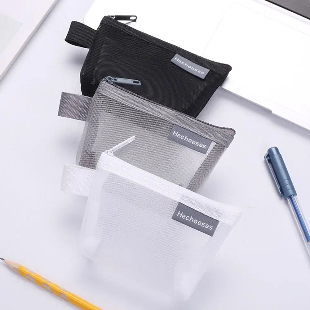 Mesh Coin Purse Key Lipstick Nylon Three-dimensional Coin Bag Small Item Storage Mini Cosmetic Bag Office