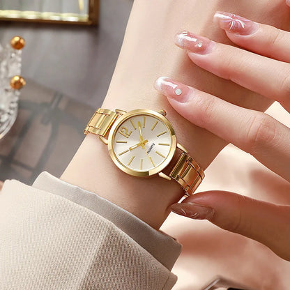 Fashion Small Dial Gold Watch Woman Luxury Alloy Strap Ladies Quartz Wristwatches Gift Clock Gift reloj mujer£¨Without Box£©