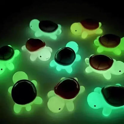 20/50/100 PCS Cute Mini Luminous Turtle Ornaments Glowing in The Dark MiniTurtle Micro Landscape Kids Toys Home Decoration Gift