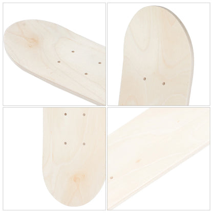 Wooden Skateboard Deck Maple Skate Board Blank Adults Kids DIY Hand-Painted Decorative Board Double Rocker 59.50X14.50X1.00cm