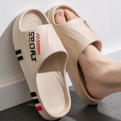 Fashion Men Massage Slippers Indoor Outdoor Sandals Beach Flip Flop Thick Sole Women Slides Summer Non-Slip Men Shower Slippers