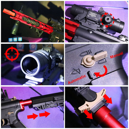 M416 Electric Gel Ball Blaster Toy Gun£¬ Manual/Automatic Mode  , Rechargeable - Suitable for Summer Outdoor Shooting Games