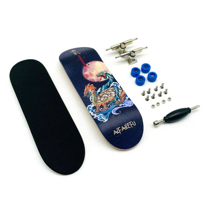 Creative Mini Finger Skateboard Fingerboard Colourful Skatepark Maple Double Rocker Sport Bearings and Palm Slide Board