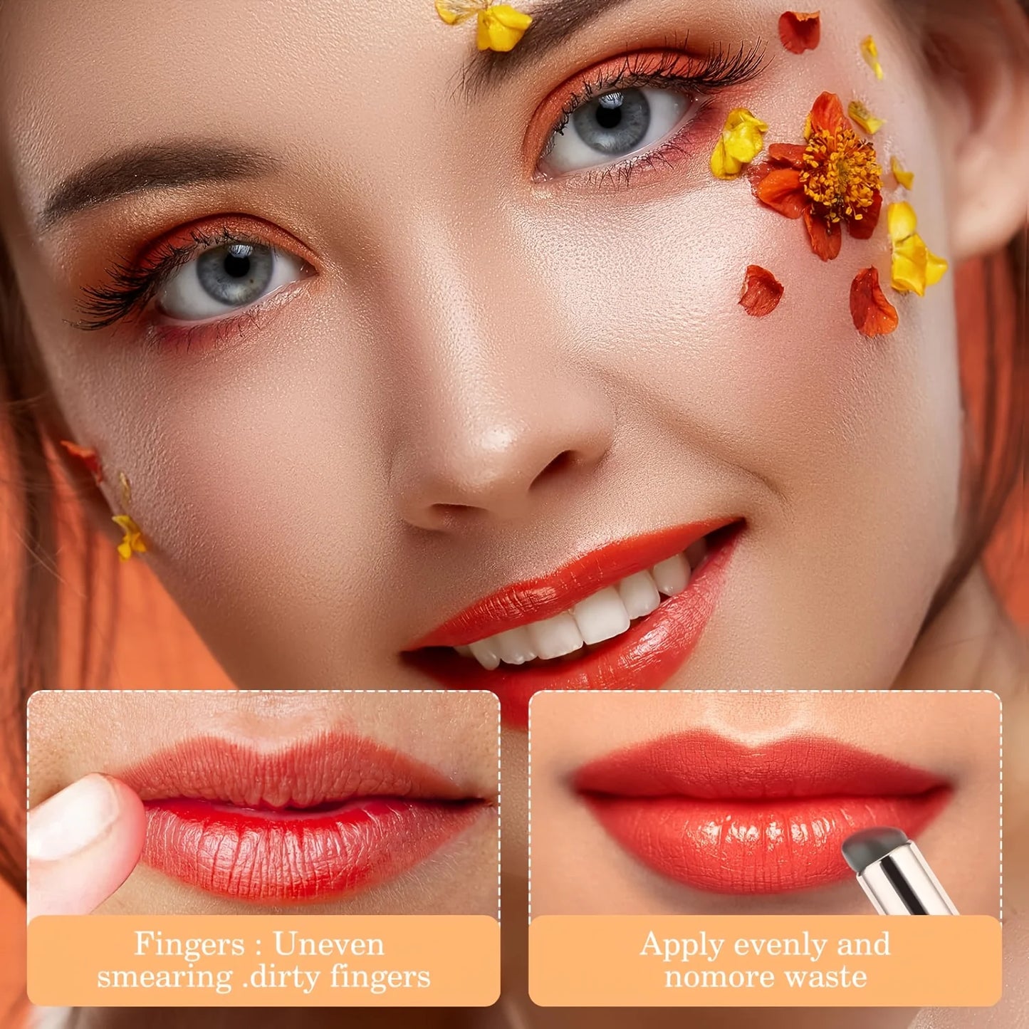 Tragbarer Lippenpinsel aus Silikon mit Abdeckung – Mini-Make-up-Applikator, einfach aufzutragen, geeignet für Lippenbalsam, Lippenstift-Hilfswerkzeug 