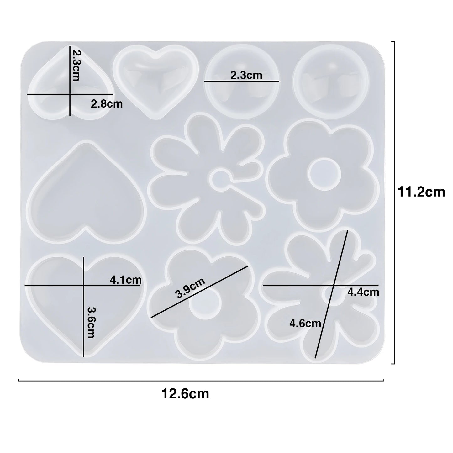 Geometric Earring Pendant Silicone Mold Round Epoxy Resin Mould For DIY Ornaments Keychain Necklace Charms Epoxy Resin Crafts